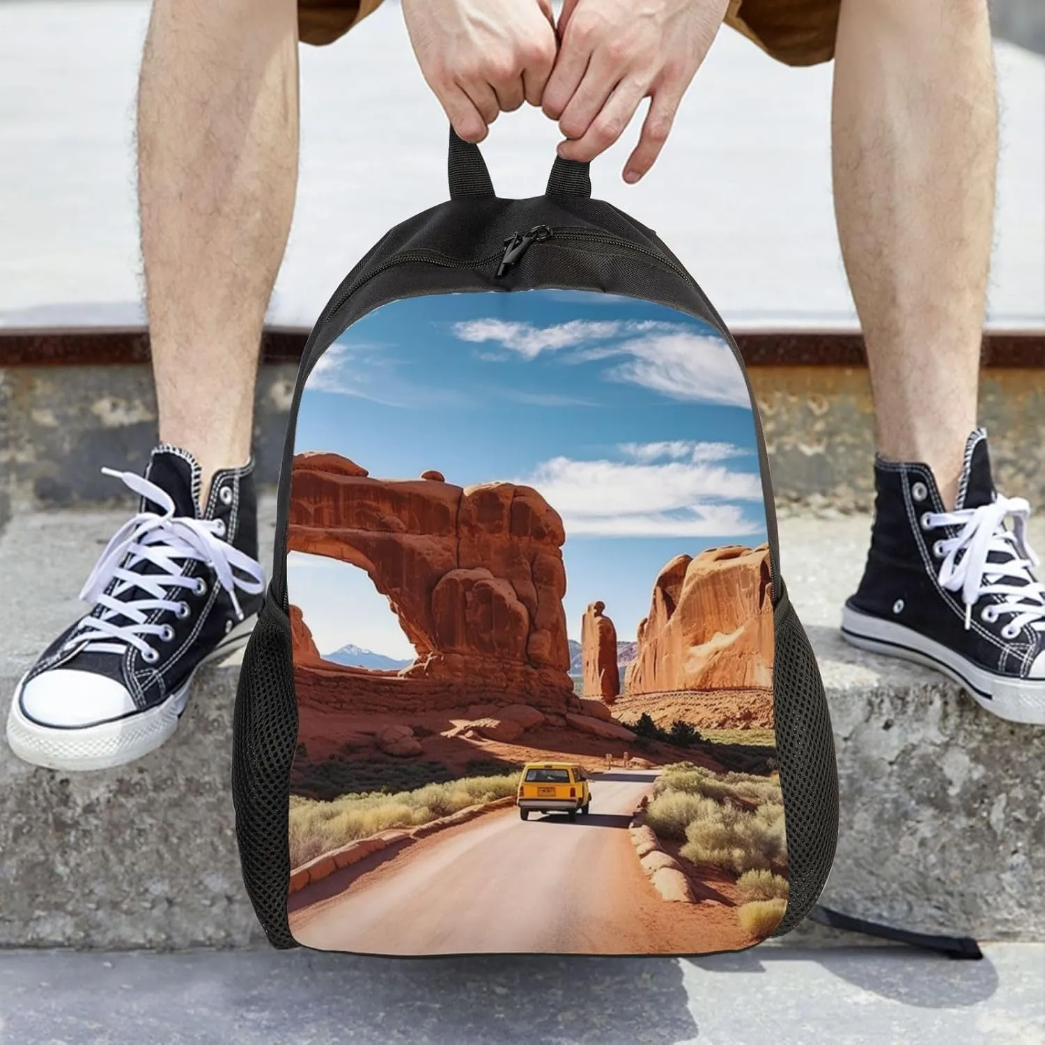 Laptop Backpack for Men Women Carry On Backpack Arches national park entrance Backpack Lightweight Travel Bag Casual Daypack