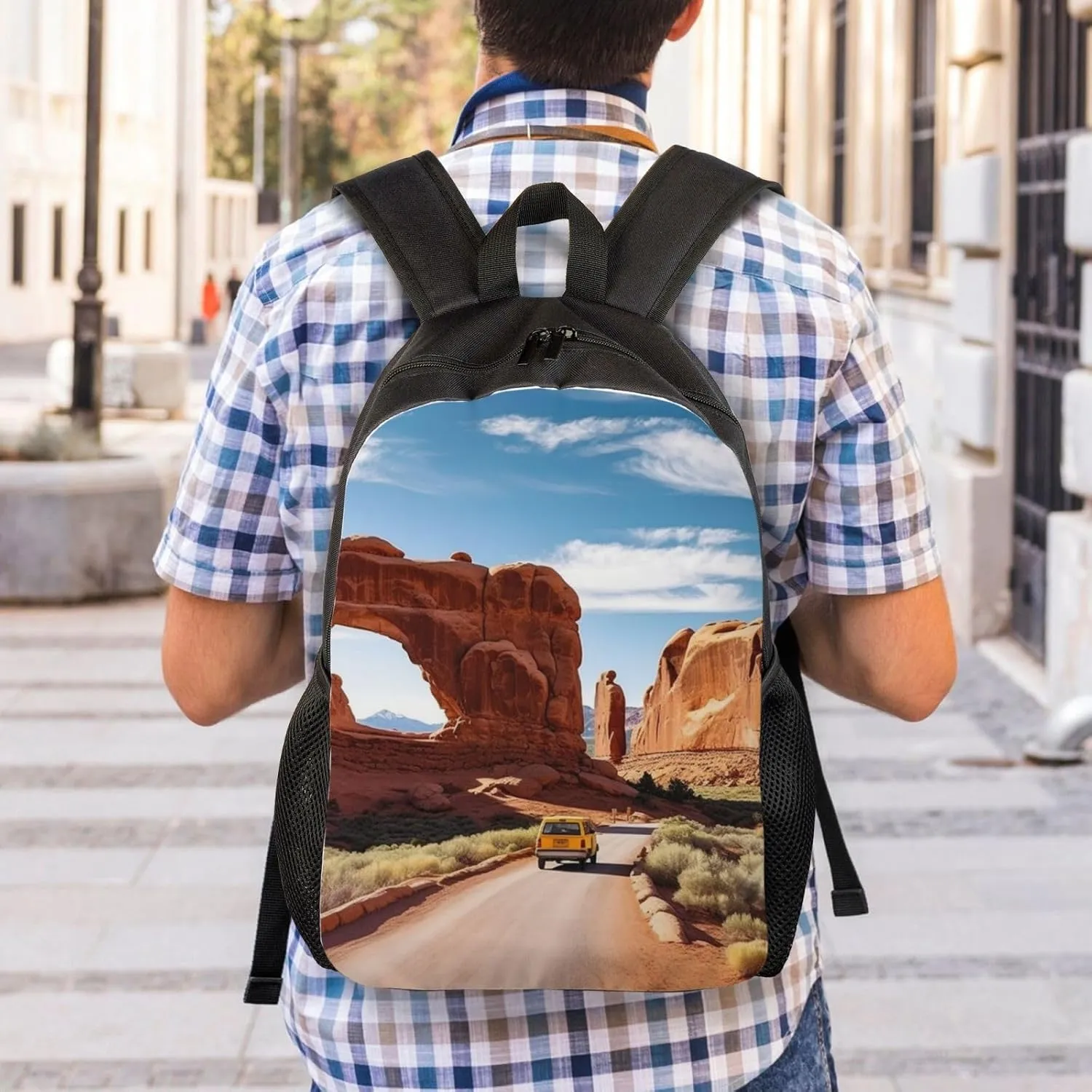 Laptop Backpack for Men Women Carry On Backpack Arches national park entrance Backpack Lightweight Travel Bag Casual Daypack