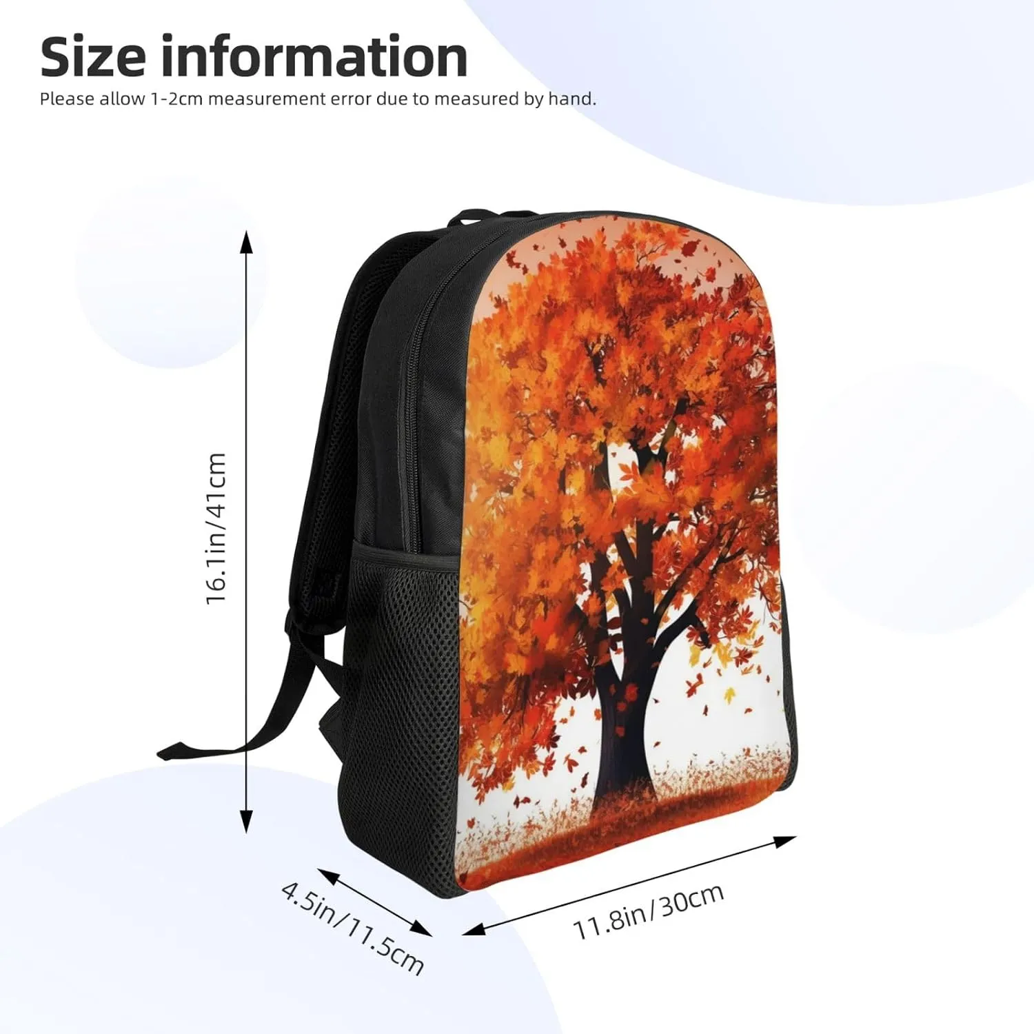 Laptop Backpack for Men Women Carry On Backpack Autumn Tree Backpack Lightweight Travel Bag Casual Daypack