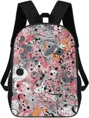 Laptop Backpack for Men Women Lightweight Travel Bag Complex Lines And Patterns Casual Daypack 17 Inch Adjustable Shoulder Bag for Work