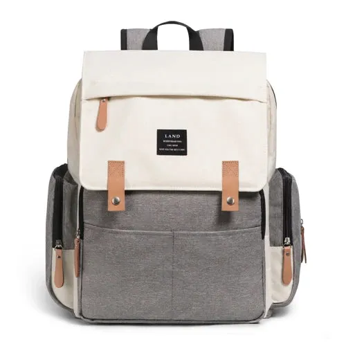 Large Capacity Diaper Backpack with Changing Mat