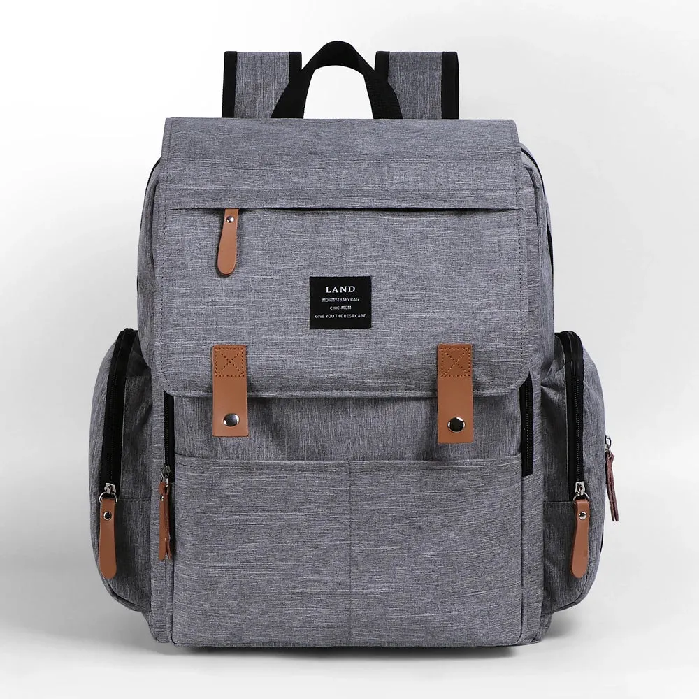 Large Capacity Diaper Backpack with Changing Mat