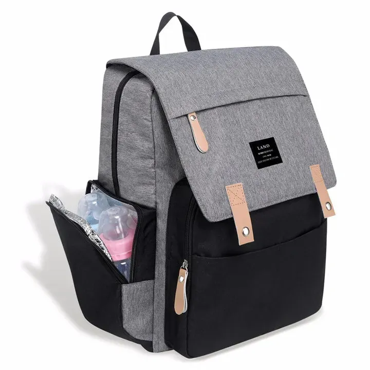 Large Capacity Diaper Backpack with Changing Mat