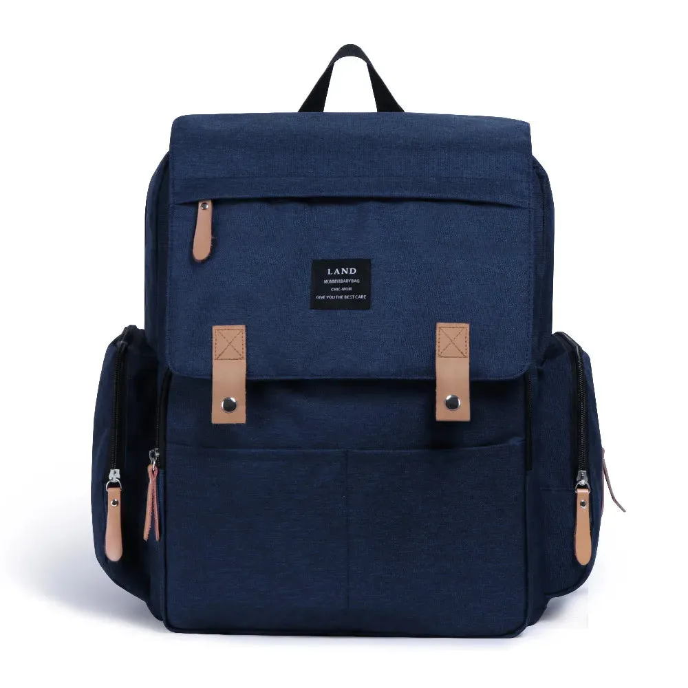 Large Capacity Diaper Backpack with Changing Mat