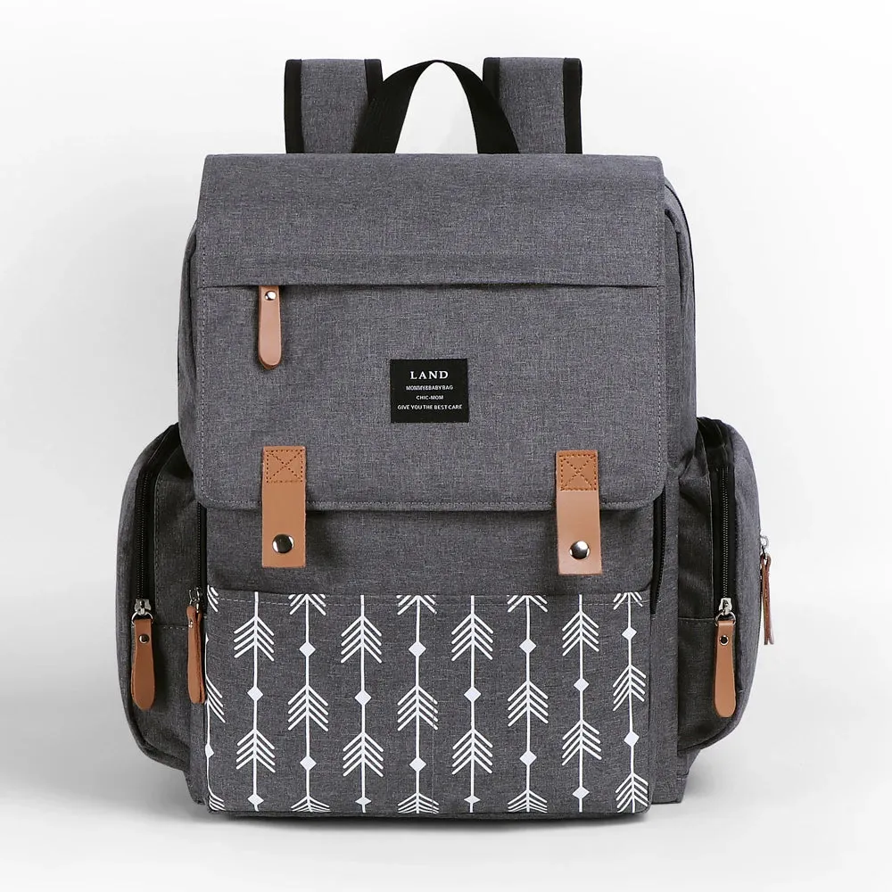 Large Capacity Diaper Backpack with Changing Mat