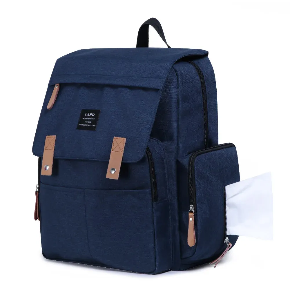 Large Capacity Diaper Backpack with Changing Mat