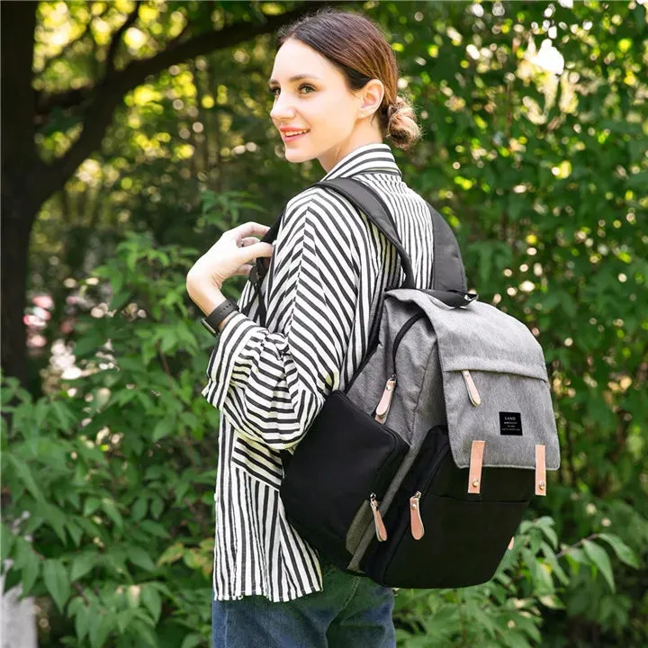 Large Capacity Diaper Backpack with Changing Mat