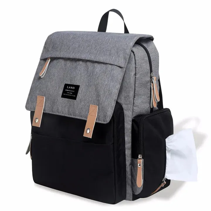 Large Capacity Diaper Backpack with Changing Mat