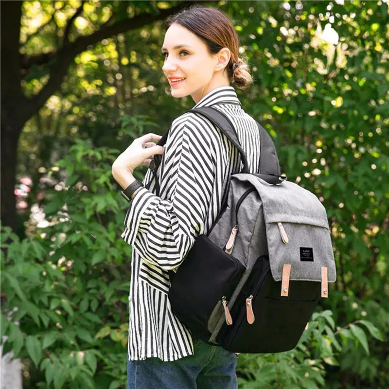 Large Capacity Diaper Backpack with Changing Mat