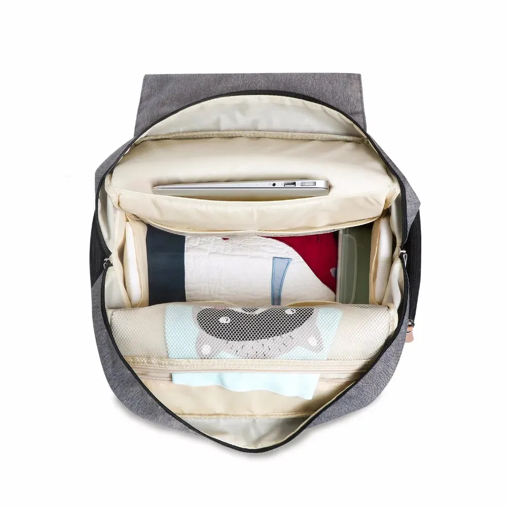 Large Capacity Diaper Backpack with Changing Mat