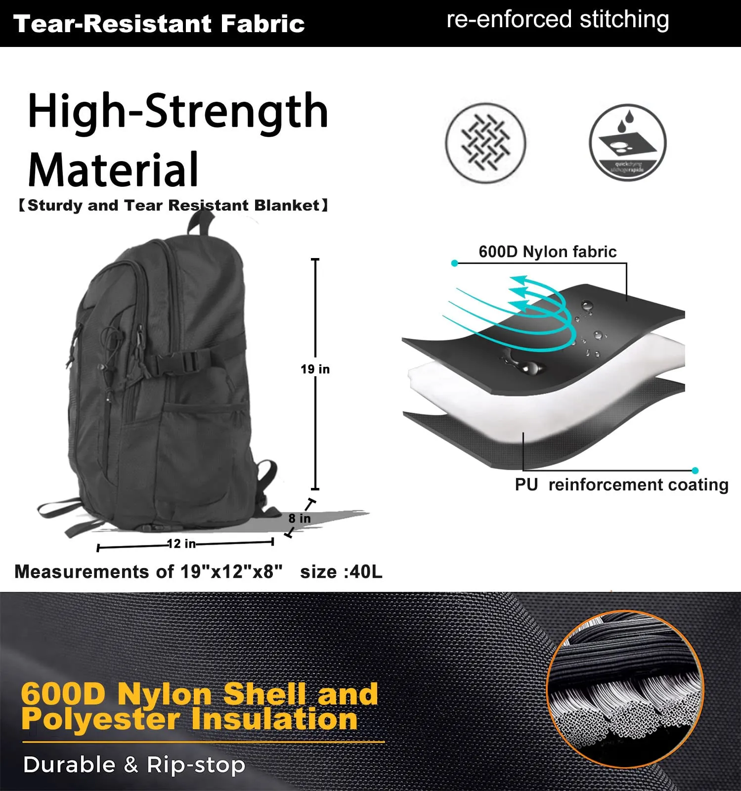 Large Capacity Hiking Backpack