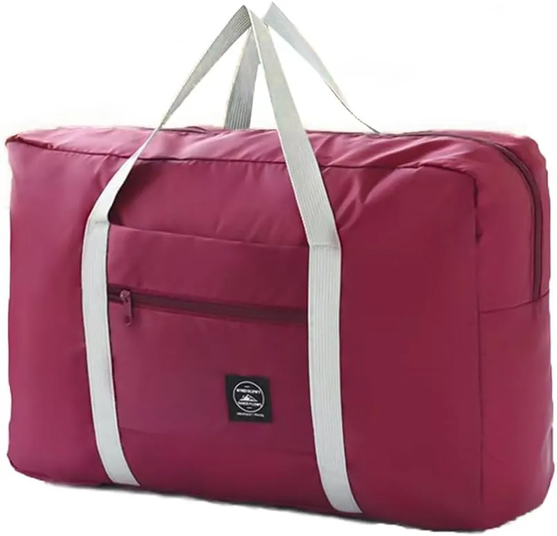 Large Capacity Travel Bag,Oxford Storage Bag, Clothing Storage Bag, Home and Travel Storage Bag, Multifunctional Sports Shoulder Bag(Claret)