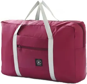 Large Capacity Travel Bag,Oxford Storage Bag, Clothing Storage Bag, Home and Travel Storage Bag, Multifunctional Sports Shoulder Bag(Claret)