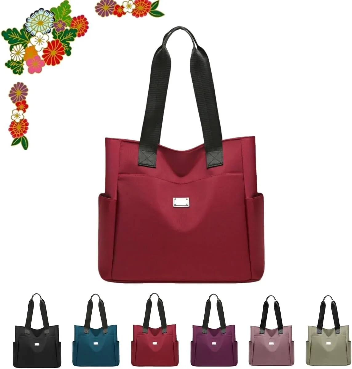 Large Capacity Water Repellent Multi Pocket Nylon Shoulder Bag - 2025 New Large Capacity Waterproof Nylon Multi PocketBag