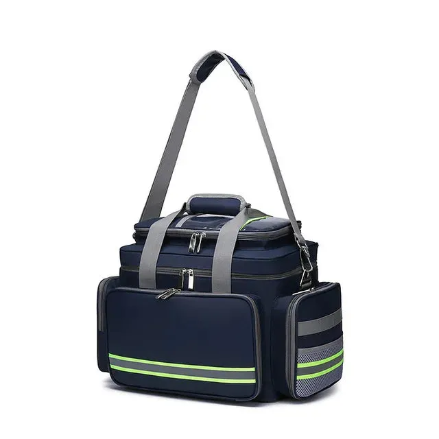 Large Capacity Waterproof First Aid Medical Bag - Outdoor Emergency Rescue Reflective Oxford Multi-Pocket Travel Bag