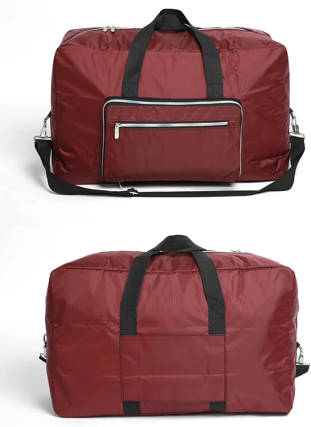 Large Foldable Travel Duffel Bag, Sports Tote Gym Bag For Women with Trolley Sleeve Weekender Overnight Carry On Checked Luggage Bag Hospital Bag Tote Shoulder Handbag Bag