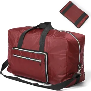 Large Foldable Travel Duffel Bag, Sports Tote Gym Bag For Women with Trolley Sleeve Weekender Overnight Carry On Checked Luggage Bag Hospital Bag Tote Shoulder Handbag Bag