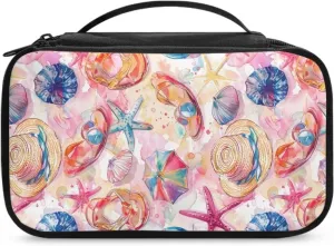 Large Makeup Bag Beach Theme Toiletry Pouch Purse Portable Size Lipstick Case Compact Cosmetic Bags for Women Dust Proof Makeup BrushShaving Bag Aesthetic Clutch Wallet