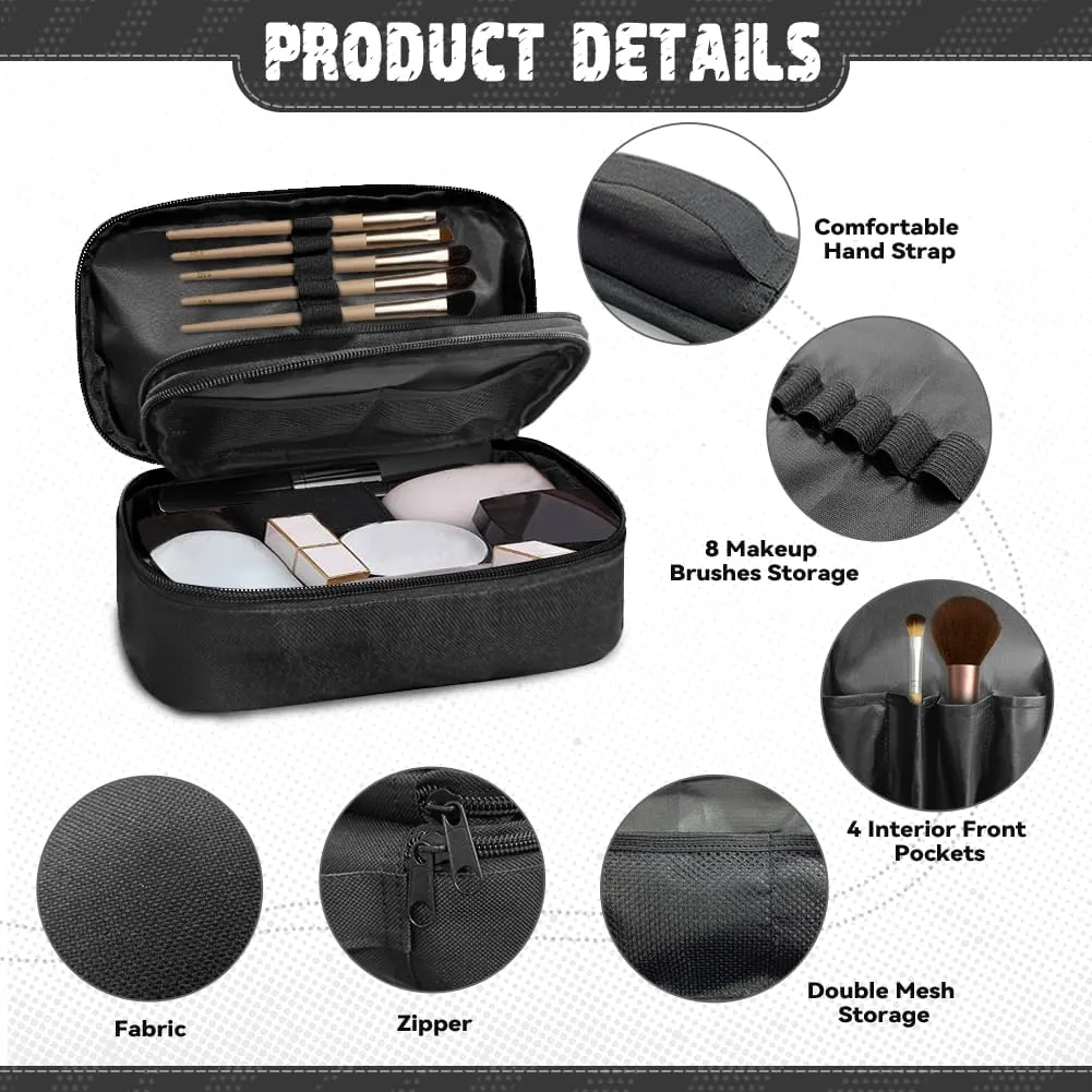 Large Makeup Bag Beach Theme Toiletry Pouch Purse Portable Size Lipstick Case Compact Cosmetic Bags for Women Dust Proof Makeup BrushShaving Bag Aesthetic Clutch Wallet