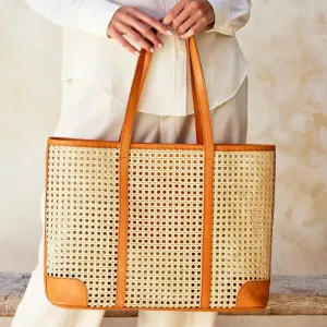 Large Rattan Cane Weave Tote