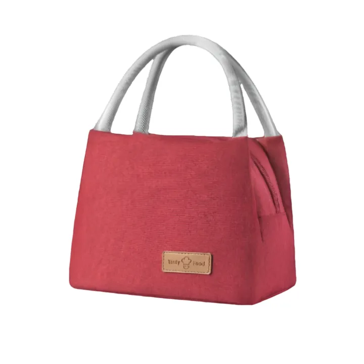 Large Red Bento Bag for Outdoor Picnics and Lunches - Insulated Oxford Cloth Thermal Bag, Waterproof, 600D Material