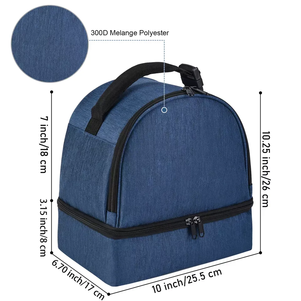 Large Red Bento Bag for Outdoor Picnics and Lunches - Insulated Oxford Cloth Thermal Bag, Waterproof, 600D Material
