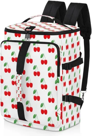 Large Sports Gym Bag With Shoe & Laptop Compartment 47L Waterproof Travel Duffel Bags for Men Women Cherry Fruits Luggage Backpack Duffle Bag