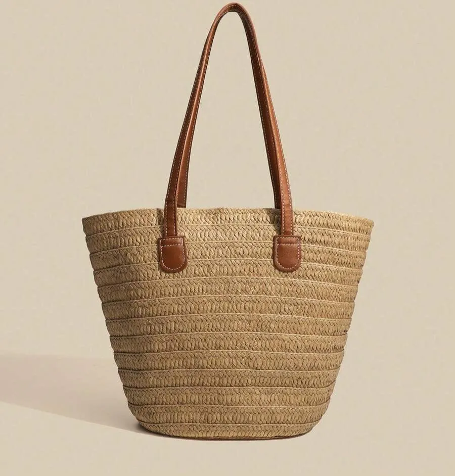 Large Straw Tote Bag | Melinda
