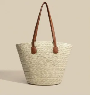 Large Straw Tote Bag | Melinda