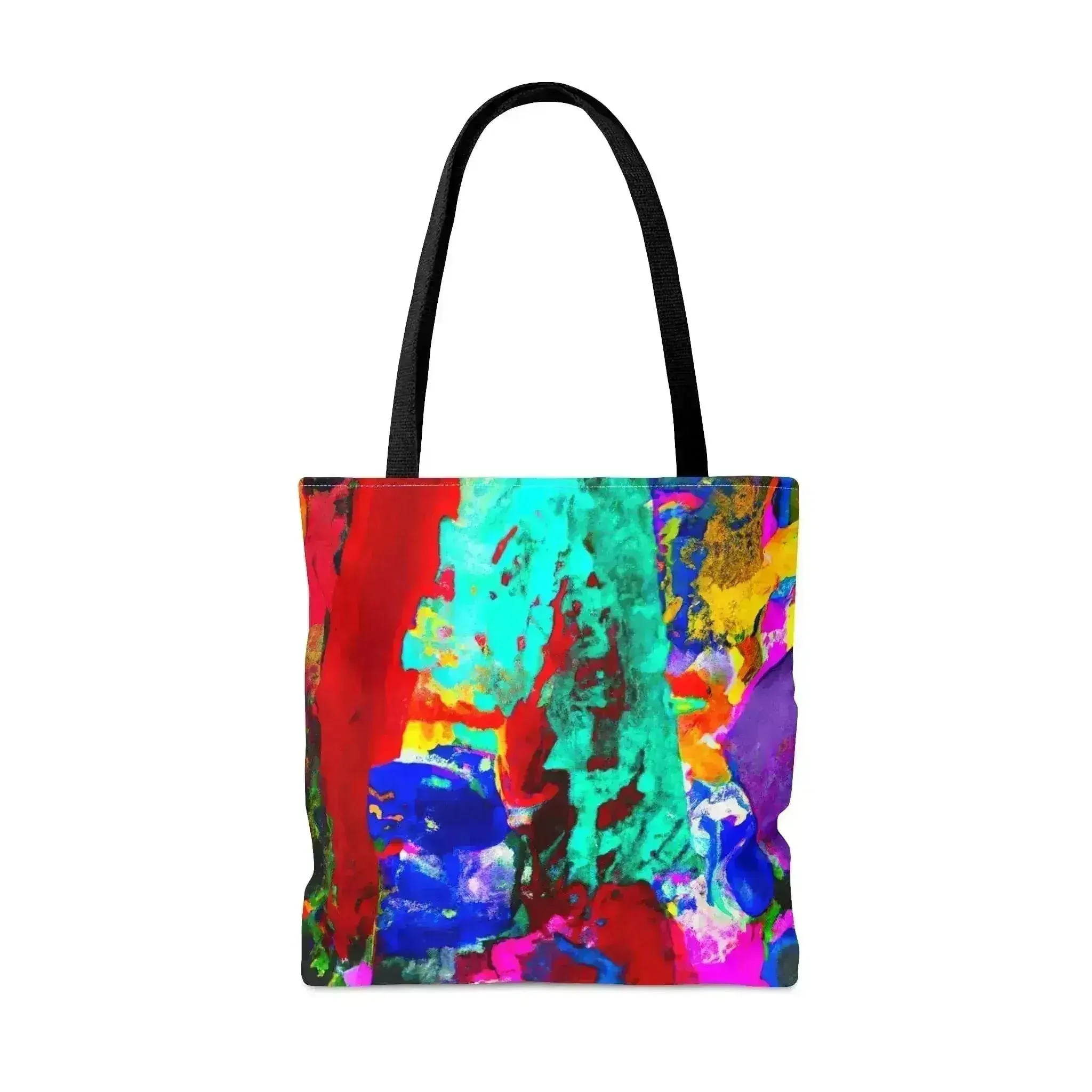 Large Tote Bag Multicolor Abstract Pattern