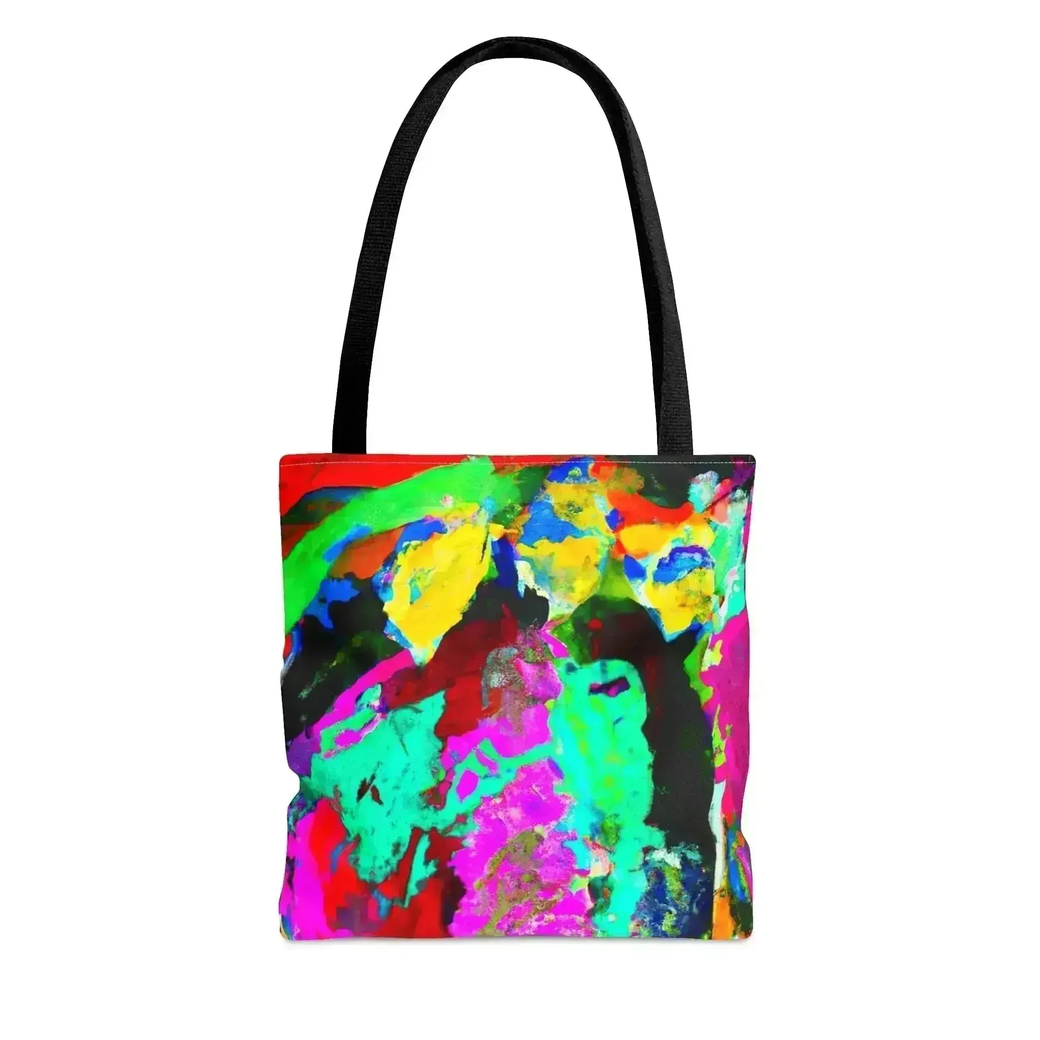 Large Tote Bag Multicolor Abstract Pattern
