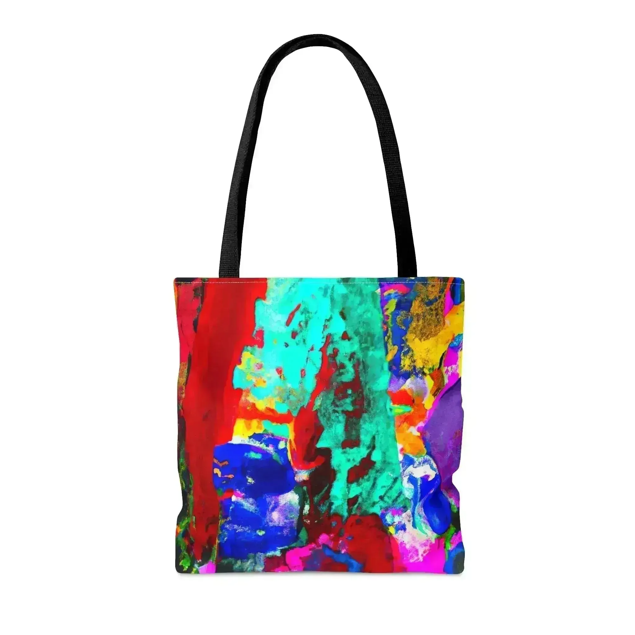 Large Tote Bag Multicolor Abstract Pattern