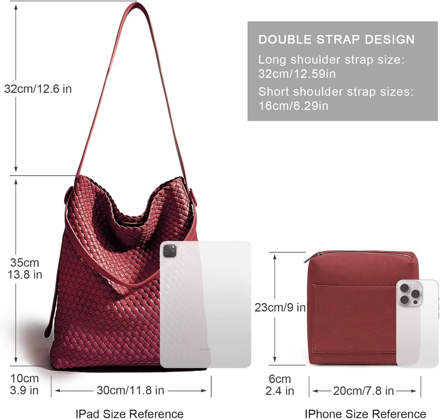 Large Woven Tote Bag Vegan Leather Shoulder Bag for Women Fashion Travel Shopper Bag Top Handle Handbag and Purse