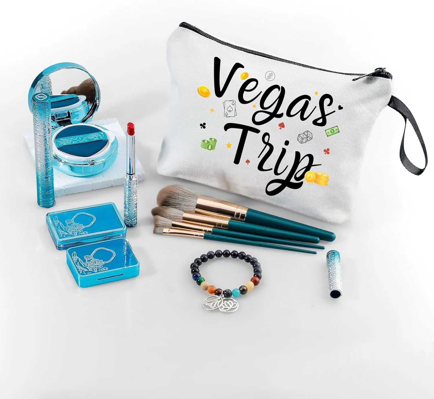 Las Vegas Souvenir,Vegas Purse,Vegas Gifts,Weekender Bags for Women,Small Cosmetic Bag Makeup Pouch,Vegas Trip Bridesmaid Wedding Gift,Fun Girls Trip Gifts,Vegas Bachelorette Gift