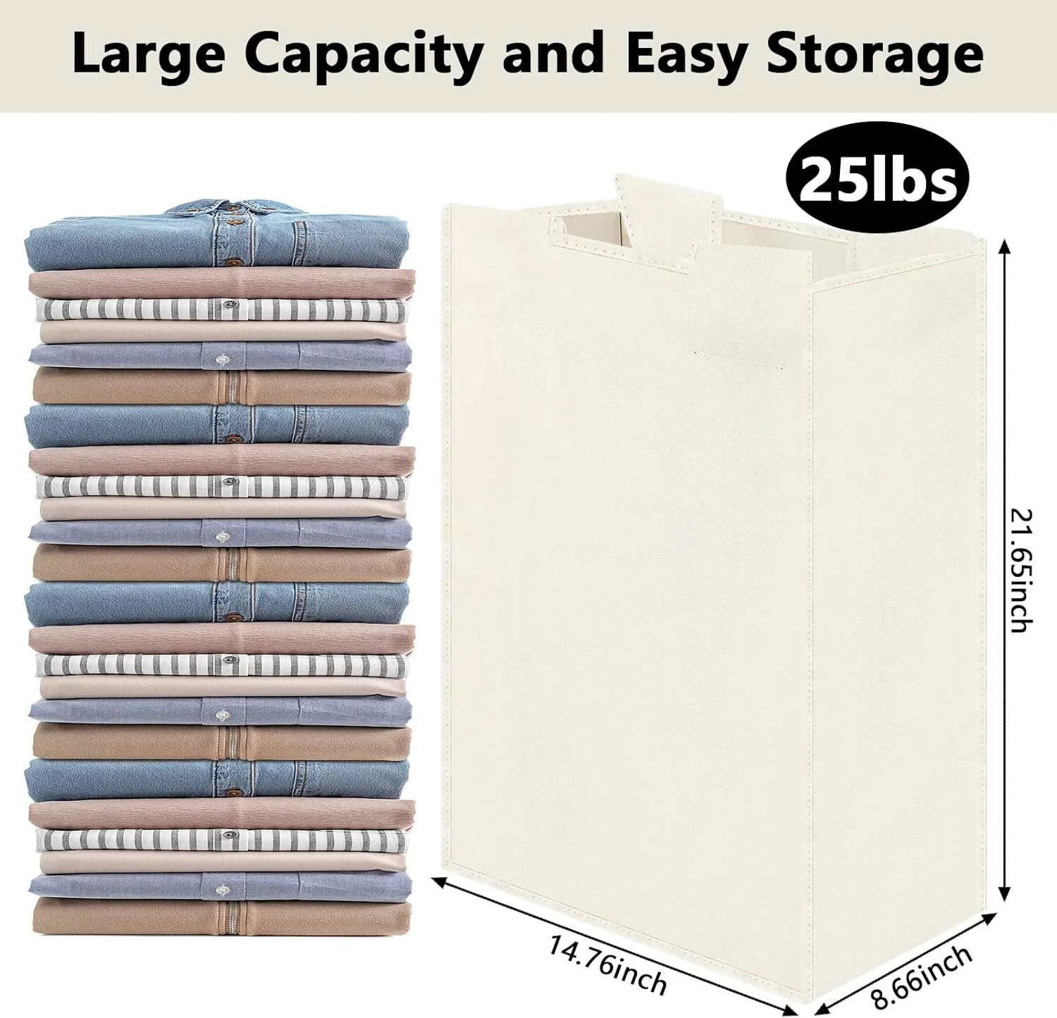 Laundry Sorter Replacement Bags Hamper Cart Removable Replacement Laundry Storage Organizer Bag Hamper Liner, No Hooks 14.76 x 8.66 x 21.65 Inch(Beige, Gray, Black,3 Pcs)