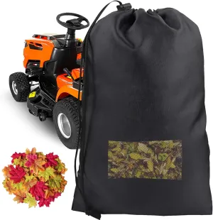 Lawn Tractor Leaf Bag 78.7 x 52 Inch Reusable Oxford Grass Catcher Large Capacity Leaf Bag Heavy Duty Material Fast Collection Systems for Riding Lawn Mower