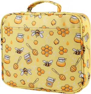 Lbxgap Multi-Functional Zipper Pencil ipad case with Handle and Zippered Pocket, Carrying Protective Bag with Bookmark and Book Fixing Straps for Travel Office
