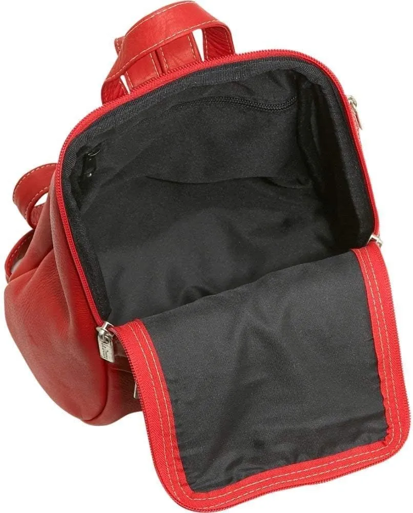 Le Donne Leather Women’s Leather U-Zip Mini Backpack Purse – Full-Grain Colombian Vaquetta Leather, 9.5” x 10.5” x 3.5”, Cafe