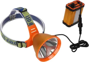 LED Headlamp USB Rechargeable, Strong Light LED Safety Mining Headlight with 12000Mah Lithium Battery, Torch Headlamp for Mining Camping Hiking Fishing, US Plug 100V‑240V