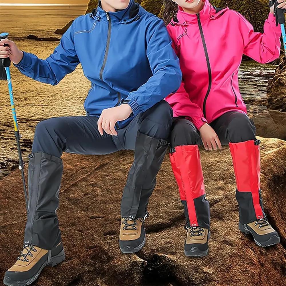 Leg Gaiters for Hiking Boots,900D Waterproof Hunting Hiking Gaiters Adjustable Snow Boot Gaiters for Climbing, Dirt-Proof Ripstop Shoe Gaiters for Men Women,Durable Snake Gaiters