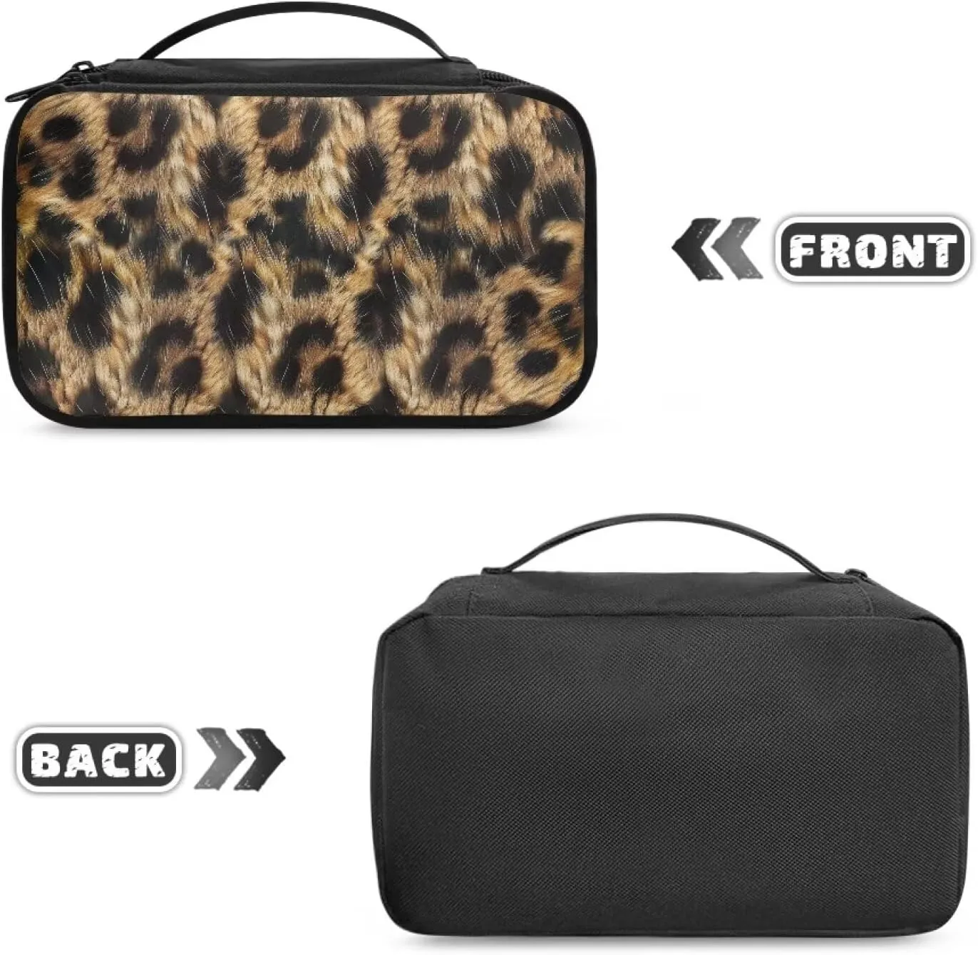 Leopard Makeup Bag for Women Small Size Toiletry Bags for Lady Custom Toiletry Travel Kit Bags Bathroom Shaving Bag Pockets Dopp Kit Sutable Going Out Weekend Party