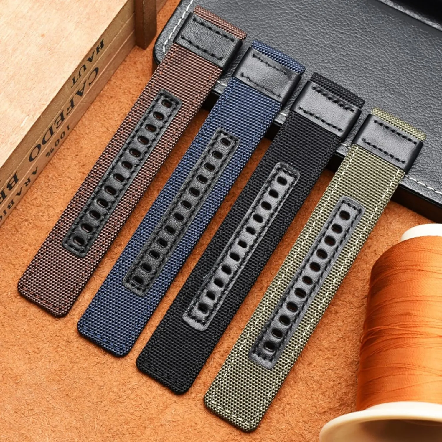 LEVINE watch strapStylish and elegant Watch Straps for Men Women,20/22/24mm Men Canvas Nylon Heavy Duty Watchband Wear-resistant Splicing Pin Buckle Watch Strap Wrist Band