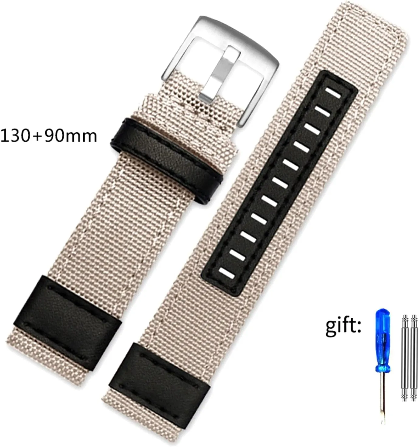 LEVINE watch strapStylish and elegant Watch Straps for Men Women,20/22/24mm Men Canvas Nylon Heavy Duty Watchband Wear-resistant Splicing Pin Buckle Watch Strap Wrist Band