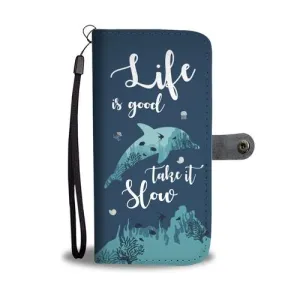 Life Dolphin Wallet Phone Case with RFID Blocker
