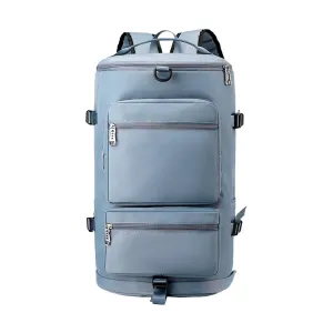 Lightweight Travel Bag Fitness Moving Storage Duffel Multifunctional Large Capacity Adjustable Straps Multi Layers Great Load Bearing Shoulder Blue