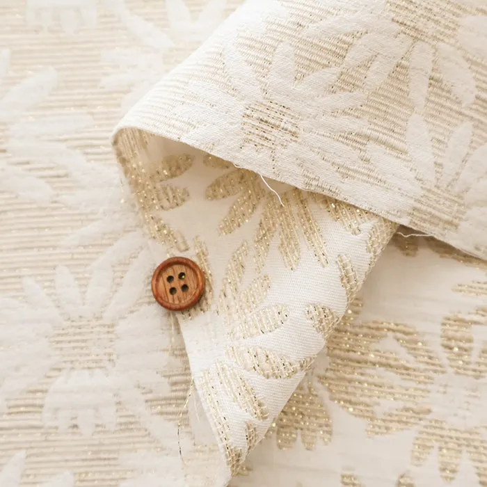 Linen-blend Jacquard Fabric - Floral