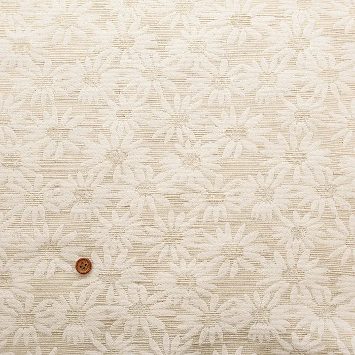 Linen-blend Jacquard Fabric - Floral