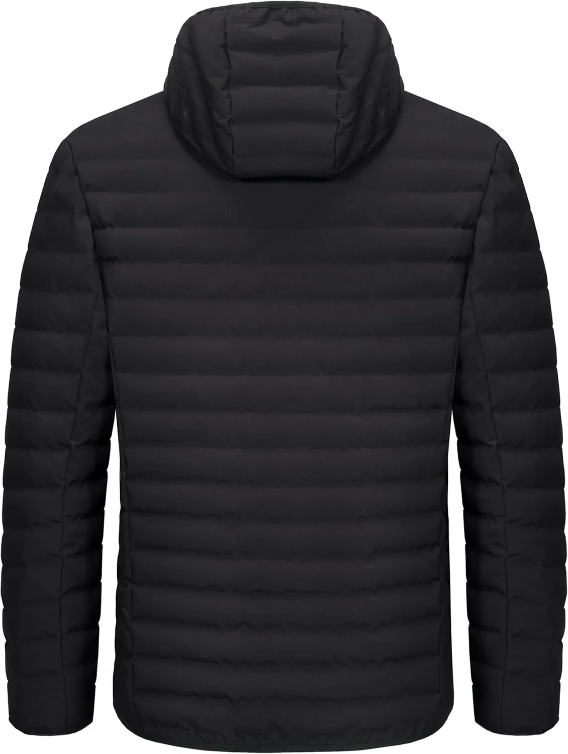 Little Donkey Andy Men's Warm Waterproof Puffer Jacket Hooded Windproof Winter Coat with Recycled Insulation