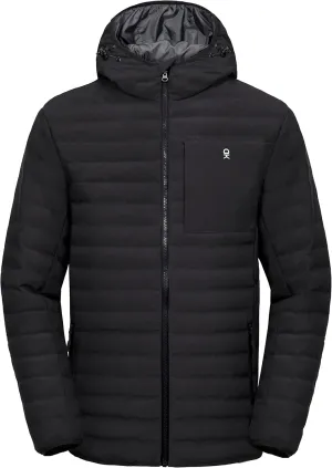 Little Donkey Andy Men's Warm Waterproof Puffer Jacket Hooded Windproof Winter Coat with Recycled Insulation