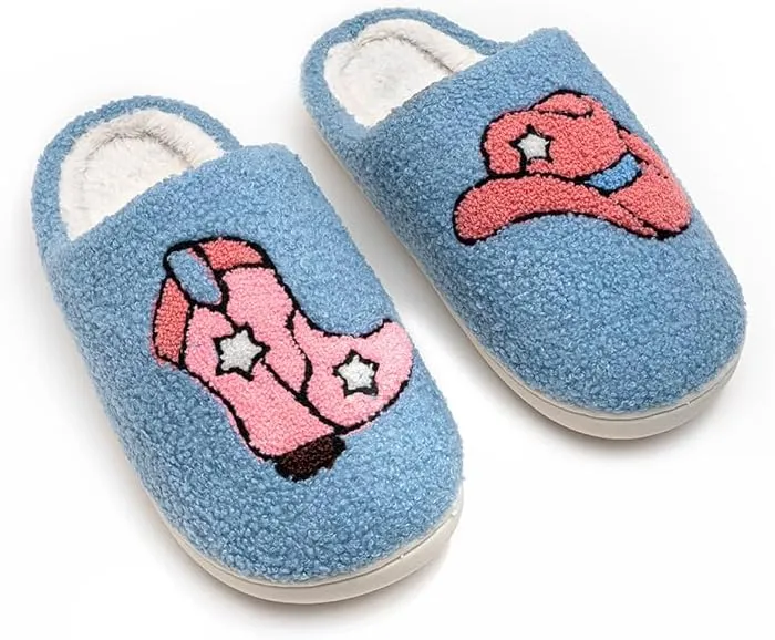 Living Royal Plush Slippers, Cozy Non-Slip Rubber Sole, Soft 100% Polyester, Silly Funny Comfortable Fuzzy Design